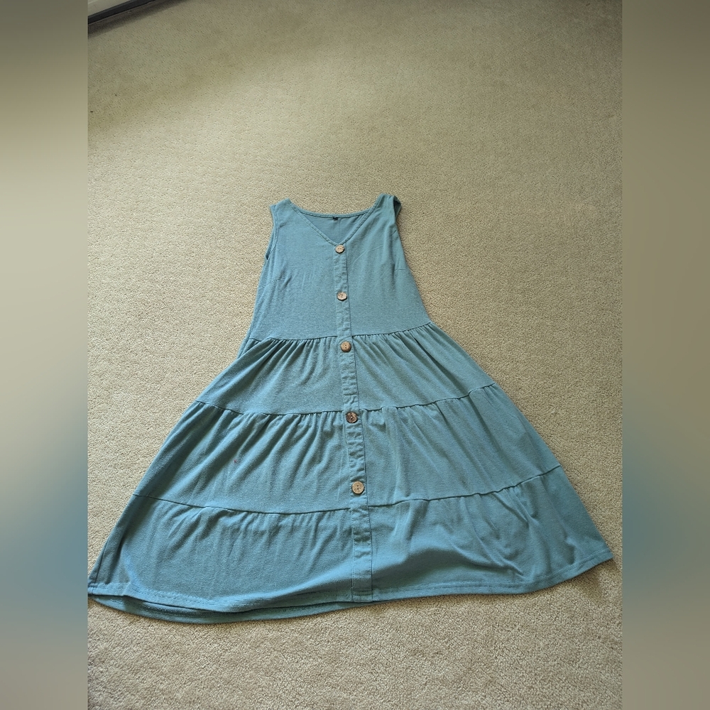 Green Western style dress